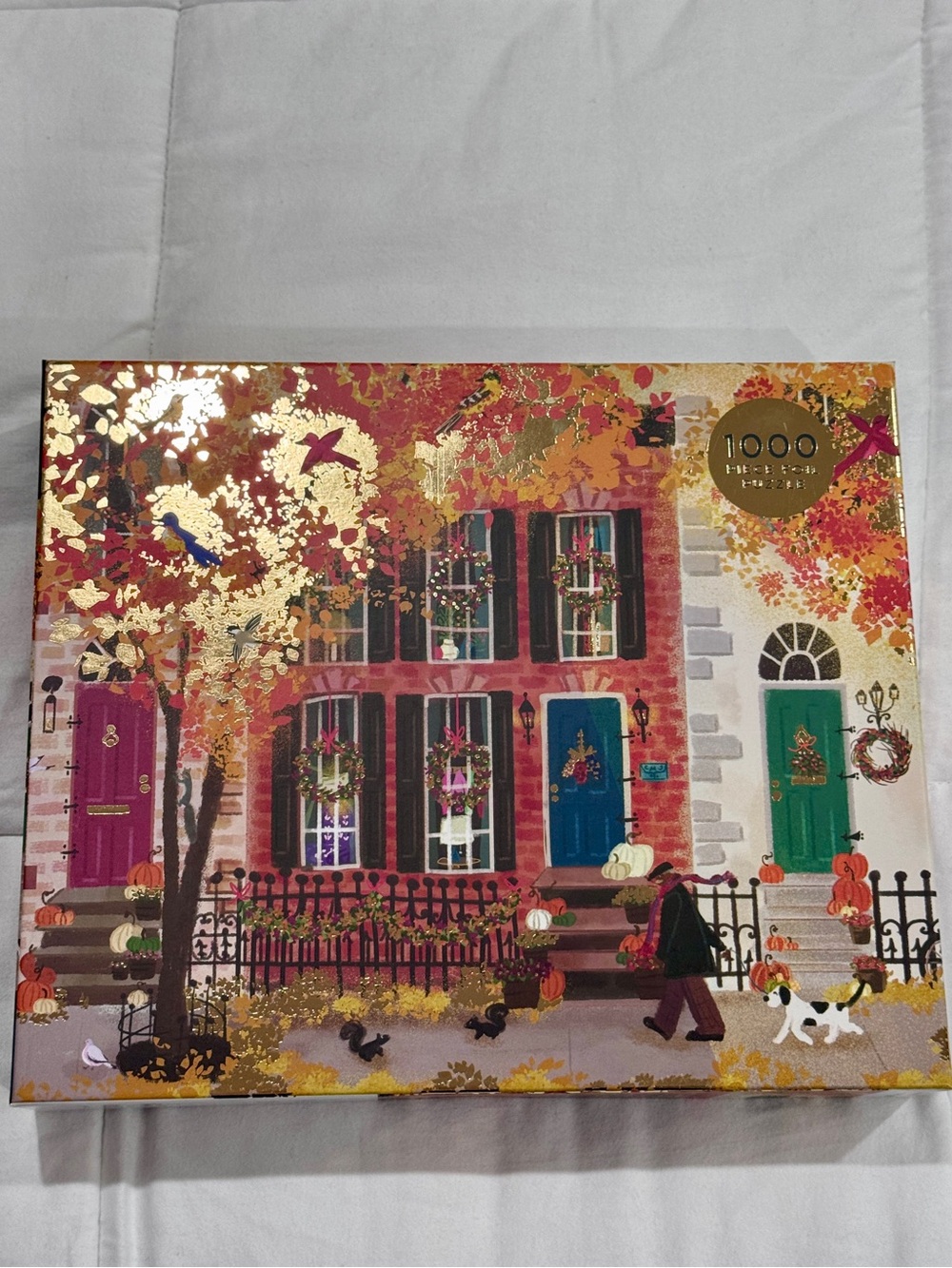 🧩 Good Puzzle Co. by Galison Autumn in the Neighborhood- 1000 Piece Foil Puzzle